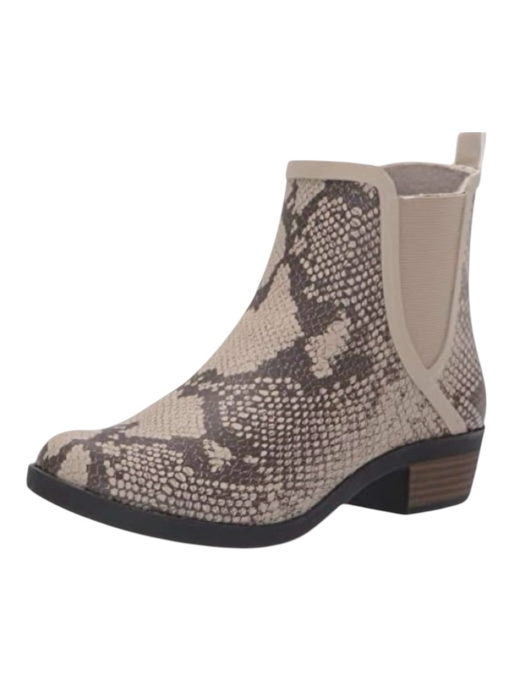 Lucky Brand Women's Basel H2O Rain Bootie Chinchilla Slither Rubber 10 M